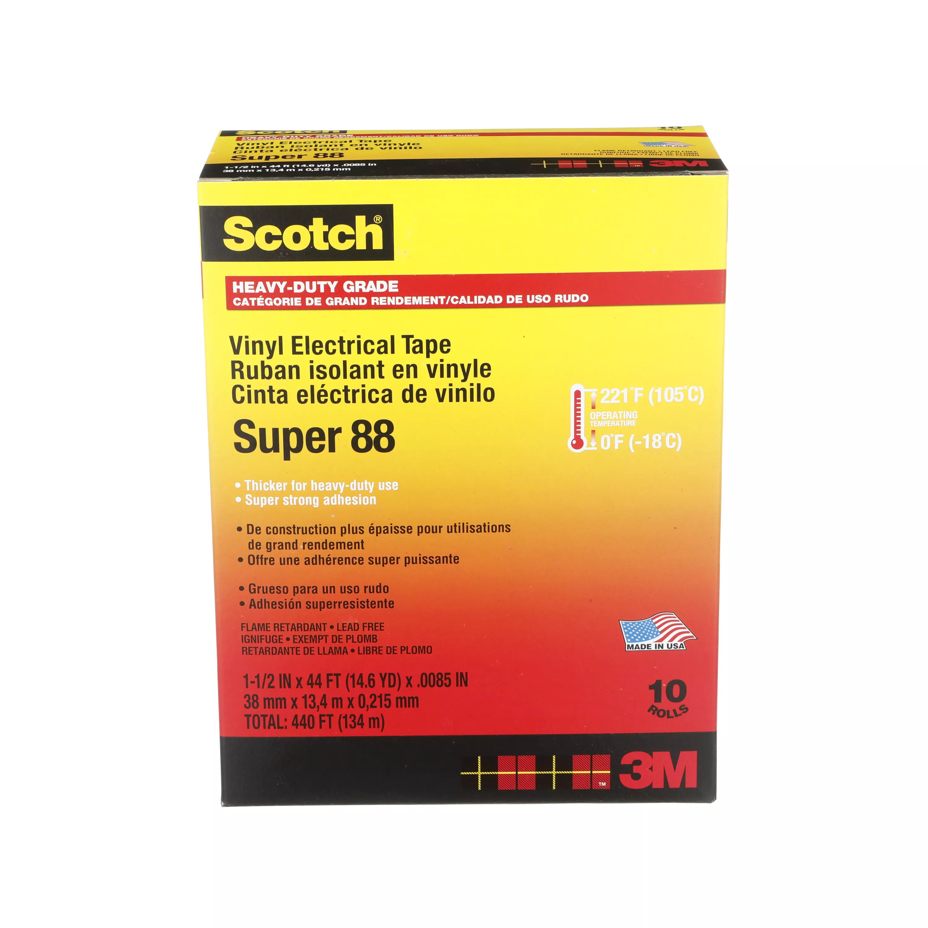 SKU 7000058433 | Scotch® Vinyl Electrical Tape Super 88