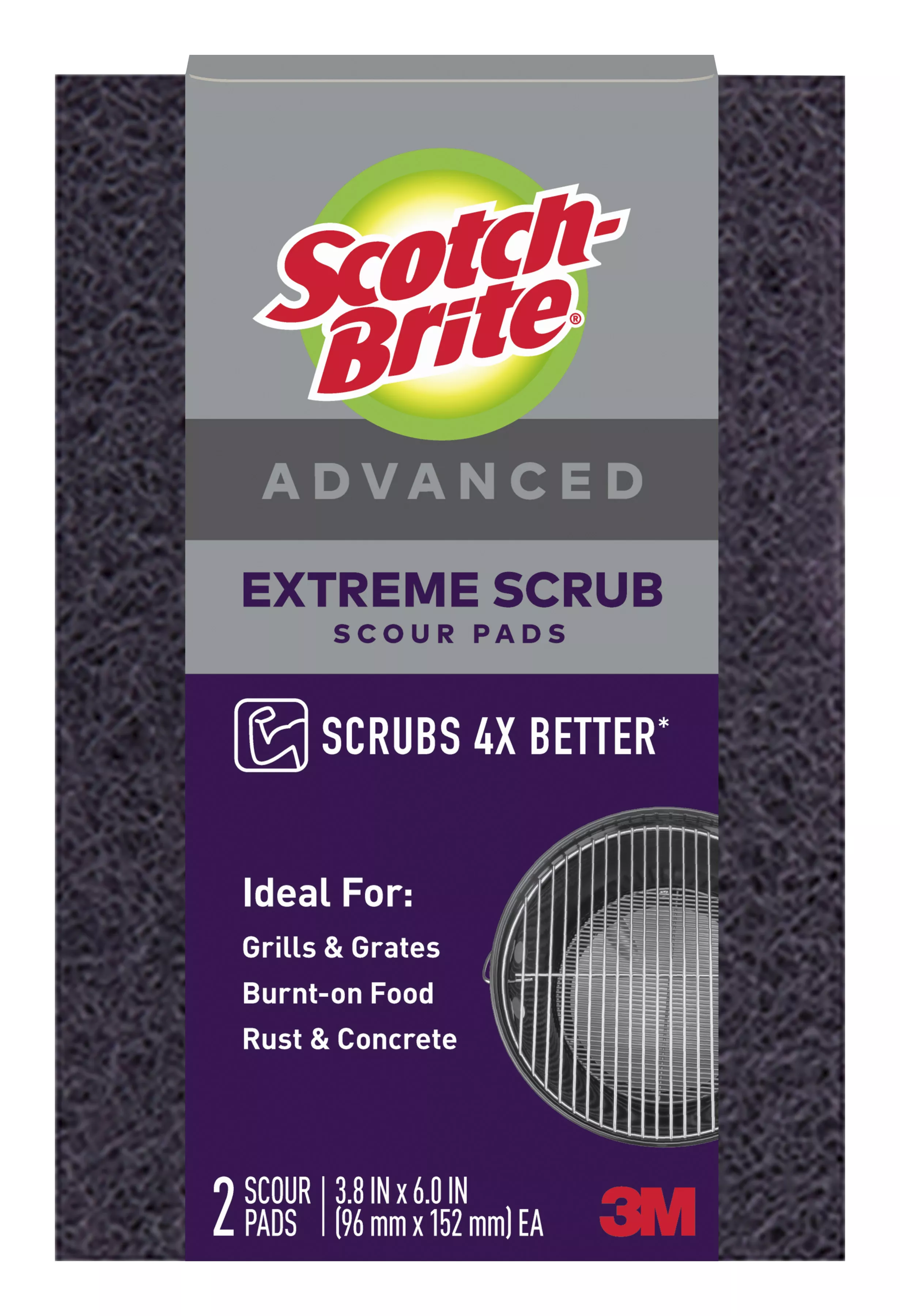 Scotch-Brite® Extreme Scrub Scour Pad 77222-R, 6/2