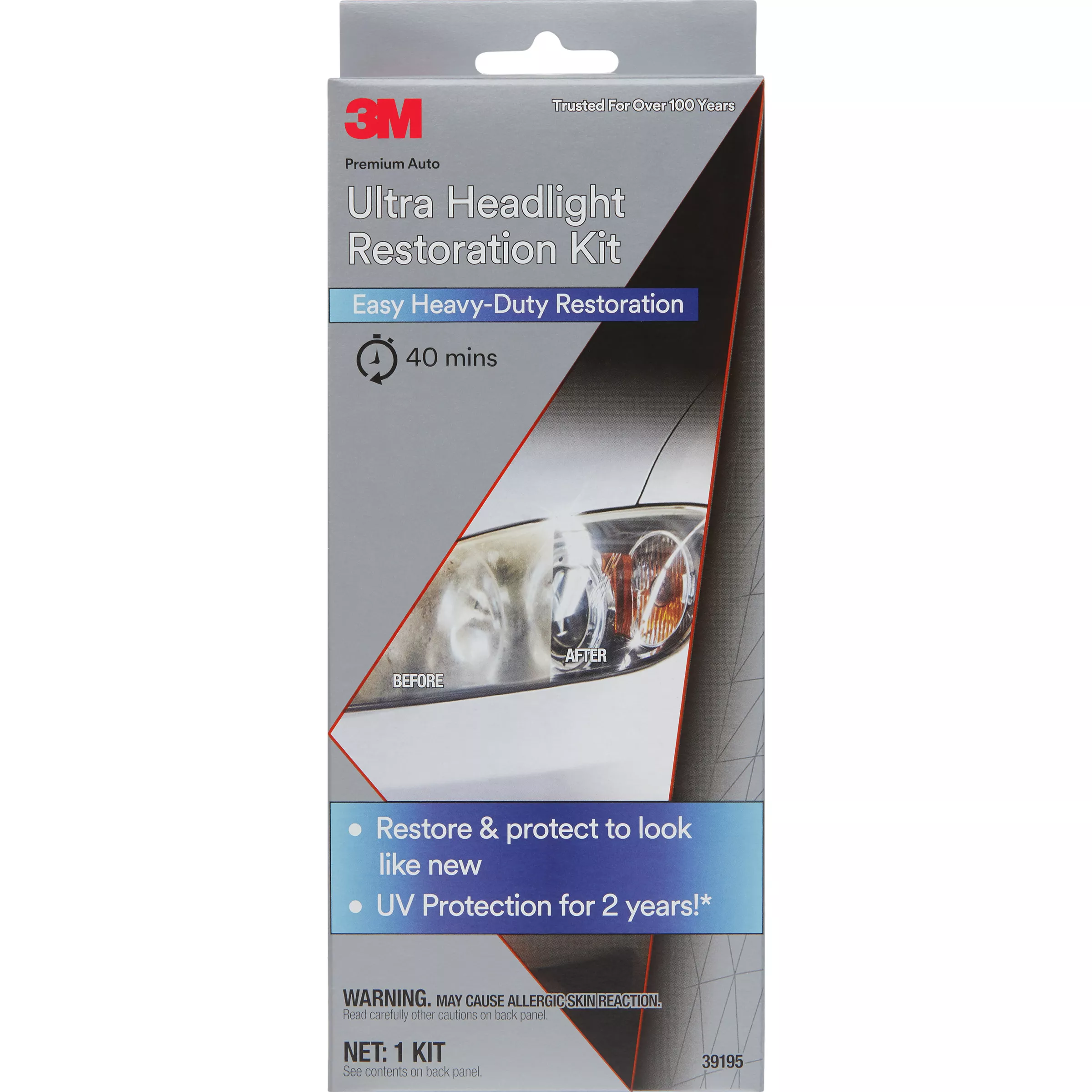 3M™ Ultra Headlight Restoration Kit 39195, 3/Case