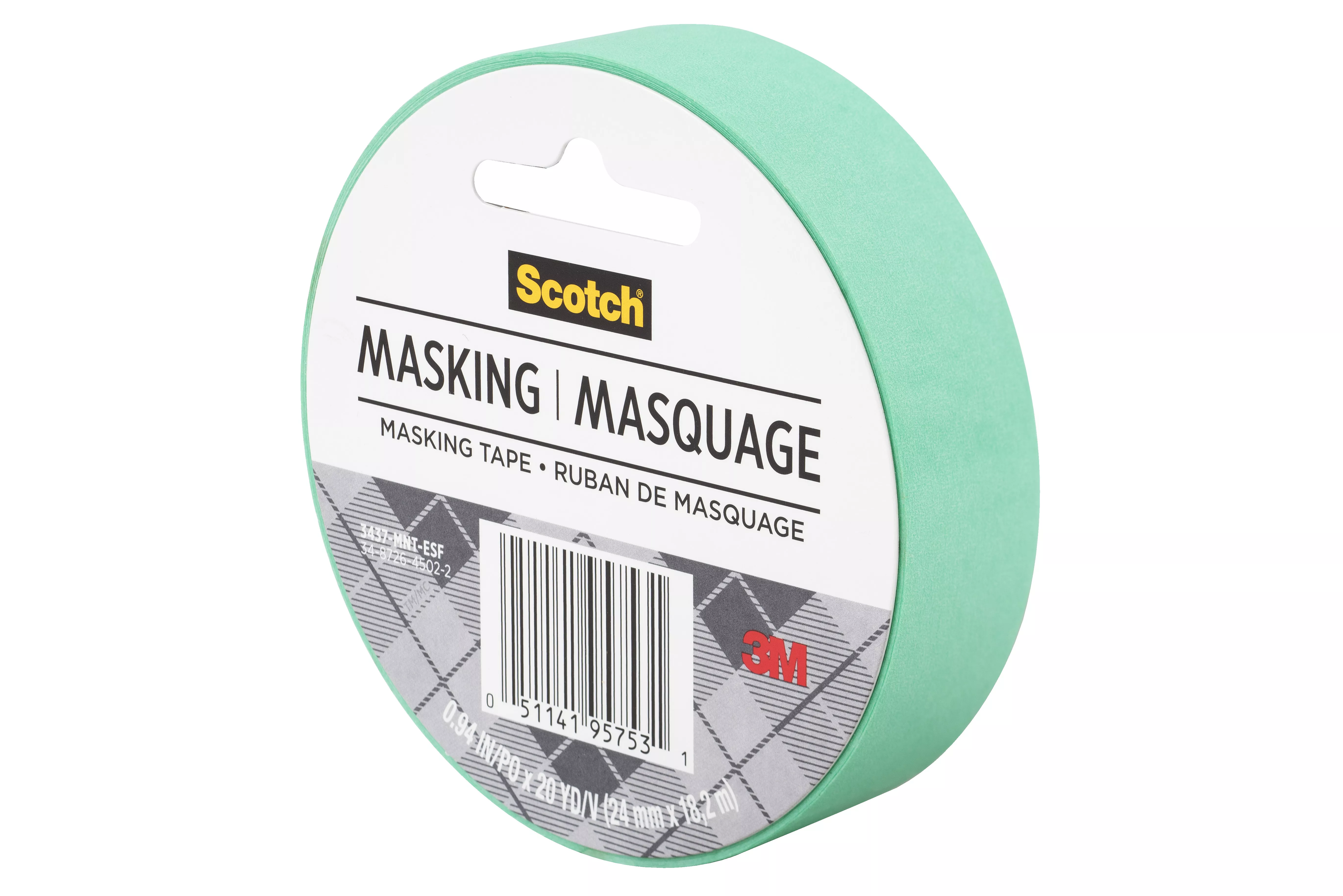 Scotch® Expressions Masking Tape 3437-MNT-ESF, Mint Green