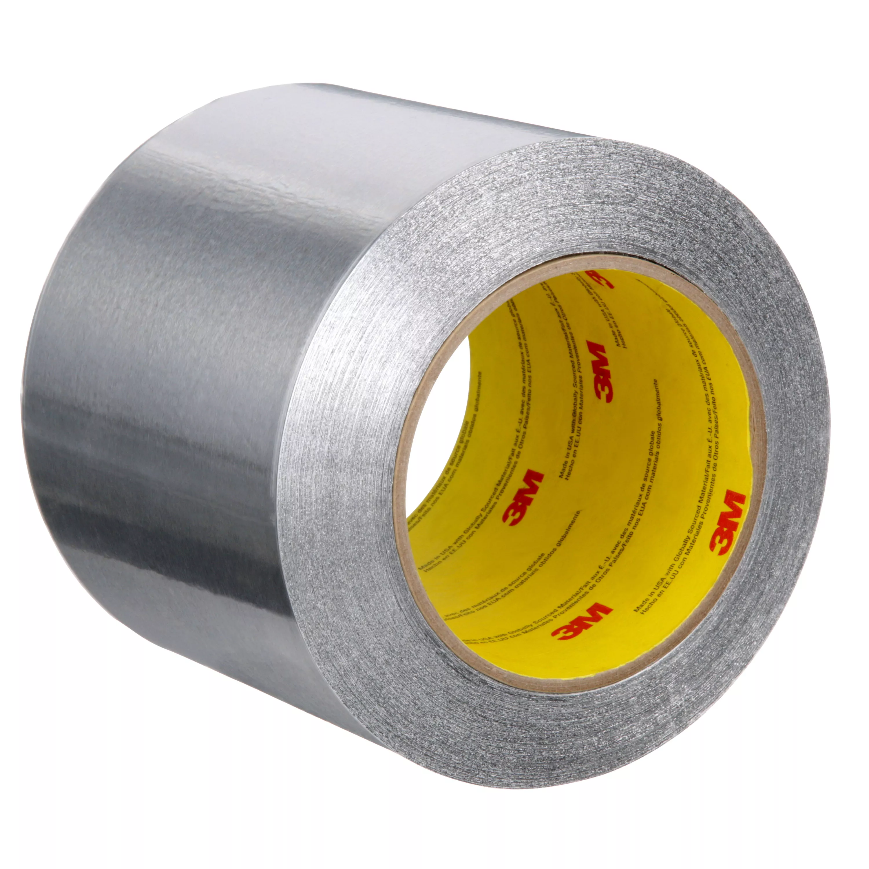 3M™ Aluminum Foil Tape 425 LT80, Silver, 4 in x 60 yd, 4.6 mil, 12 rolls
per case