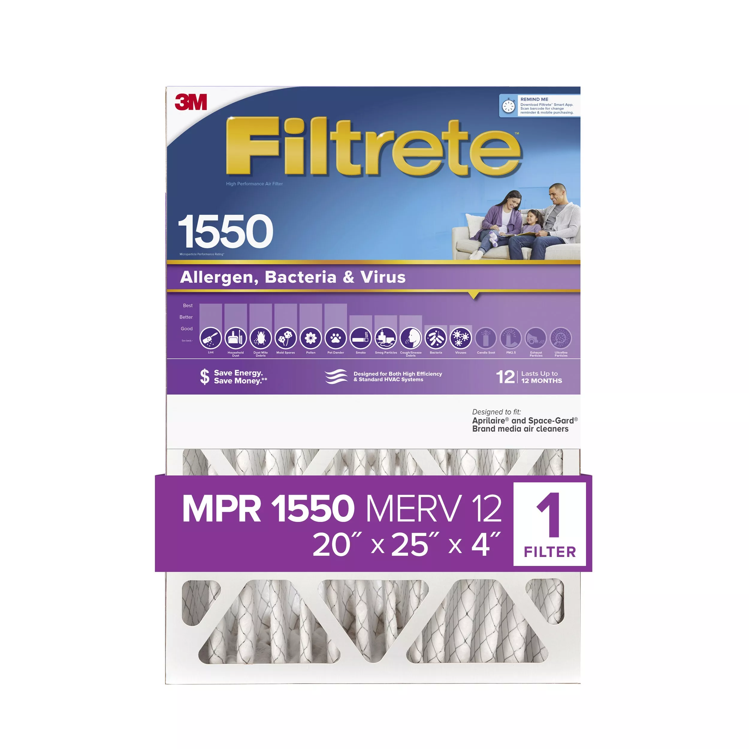 Filtrete™ Allergen Reduction Filters Display DP03-HDW-DC5, 5
Filters/Tray