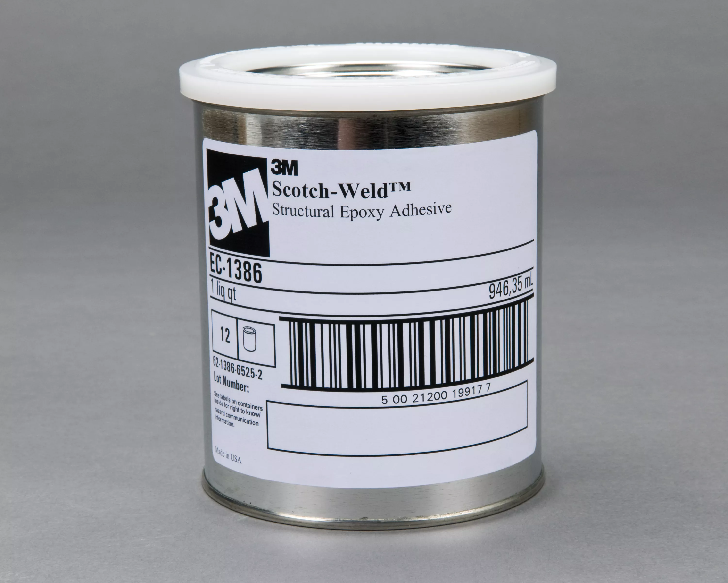 3M™ Scotch-Weld™ Epoxy Adhesive 1386, Cream, 1 Quart, 12 Can/Case