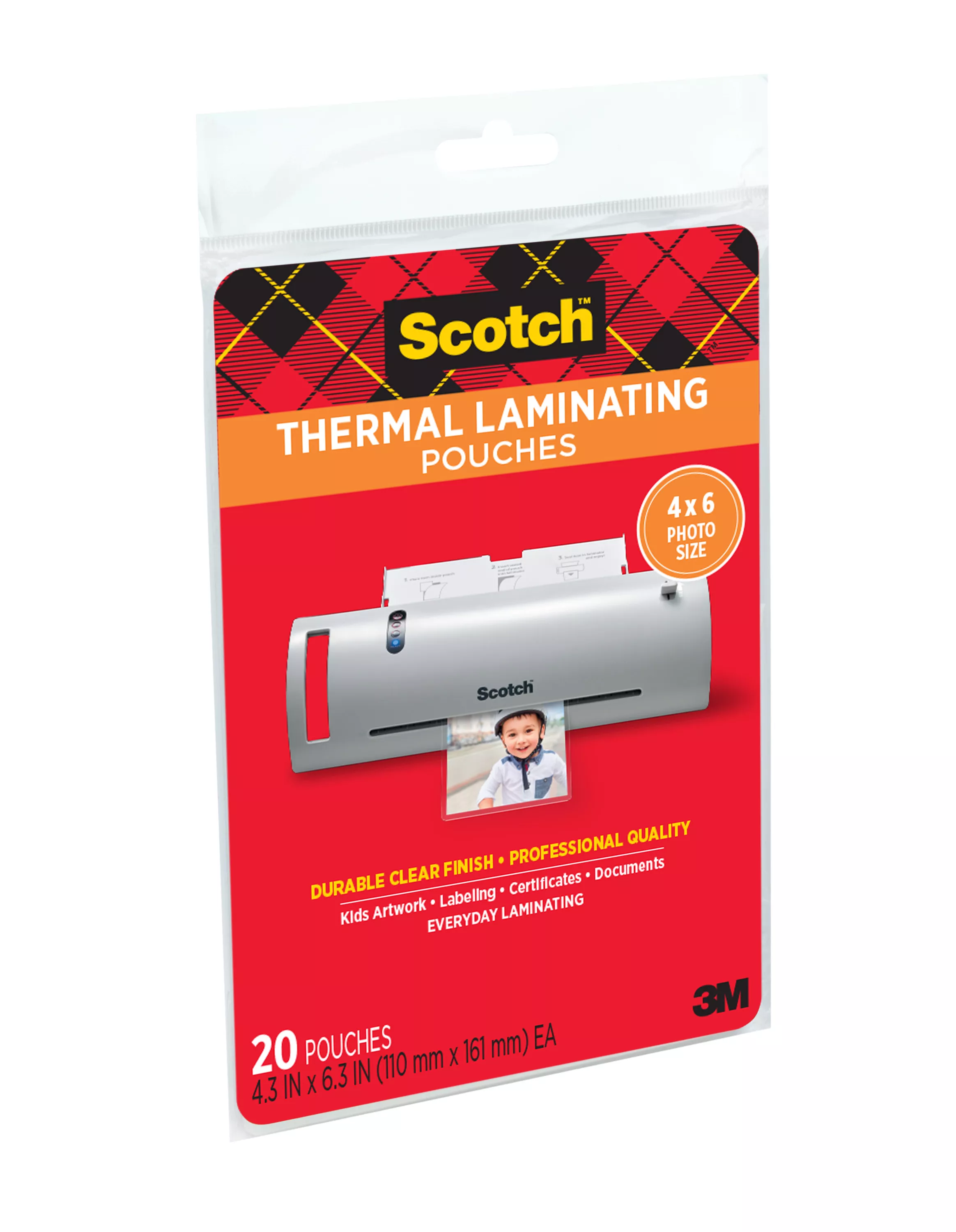 Product Number TP5900-20 | Scotch™ Thermal Pouches TP5900-20 for items ups to 4.33 in x 6.06 in