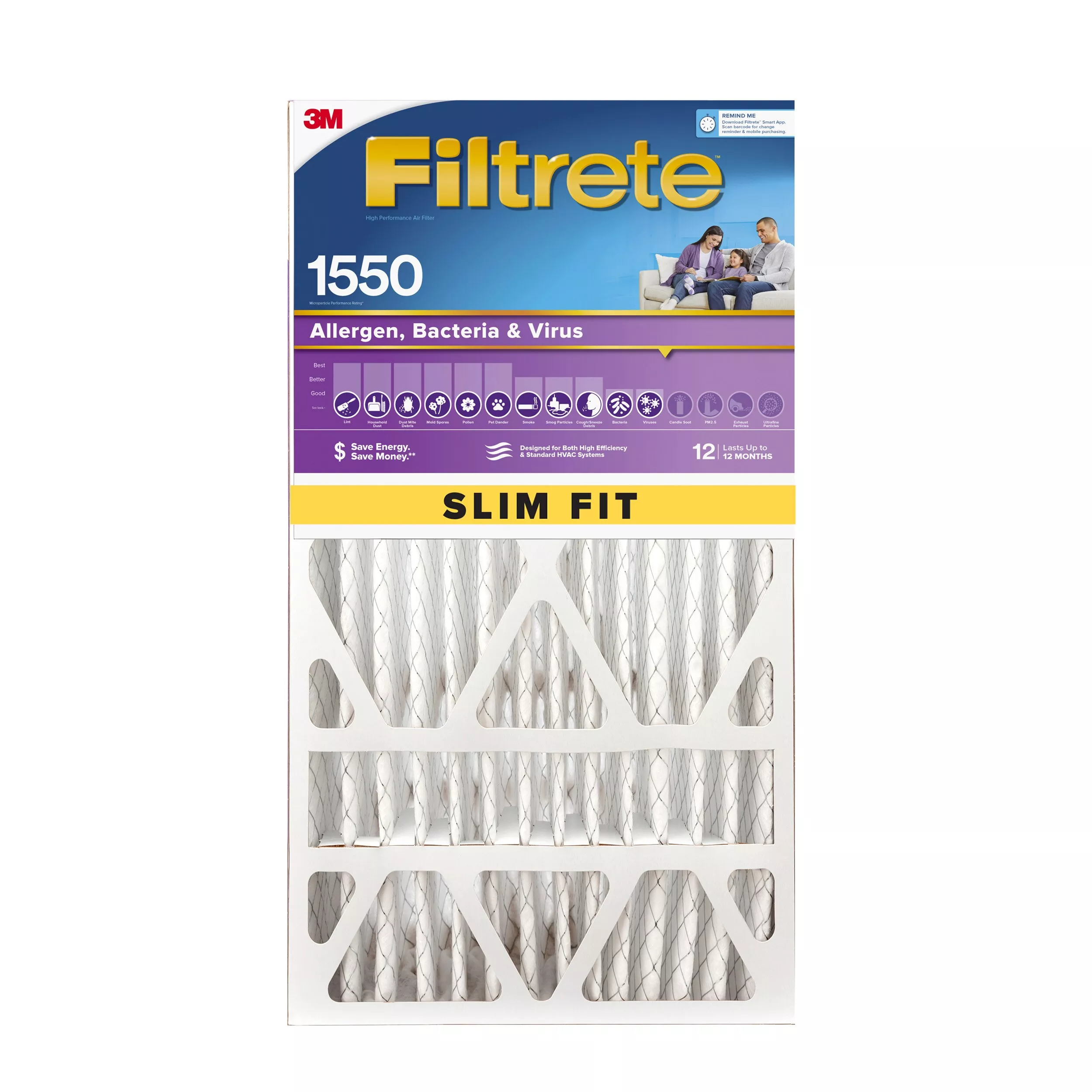 SKU 7100096893 | Filtrete™ Ultra Allergen Reduction Deep Pleat Filter NDP01-4S-4