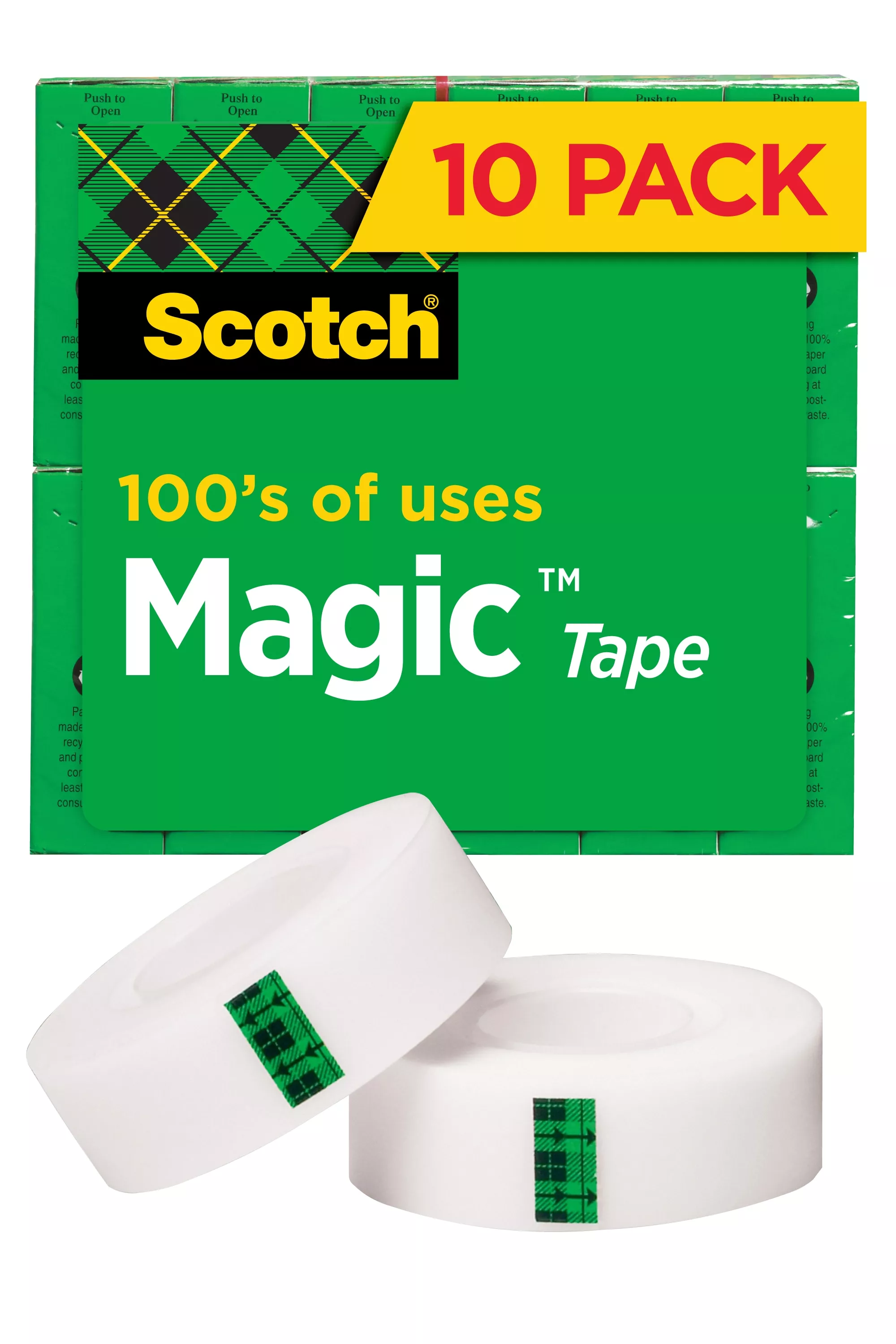 Scotch® Magic™ Tape 810K10, 3/4 in x 1000 in 10 Pack