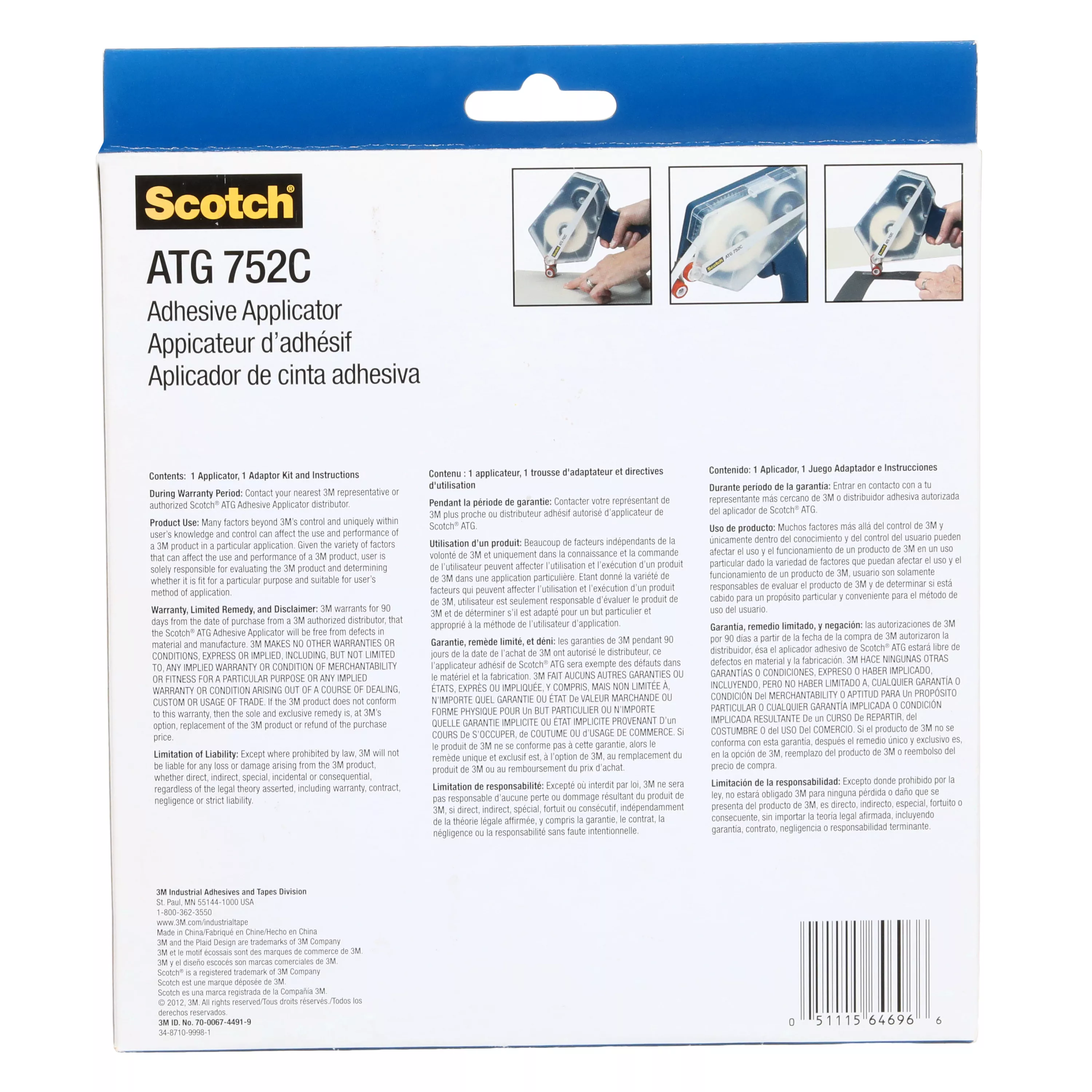 SKU 7010374918 | Scotch® ATG 752C Adhesive Applicator