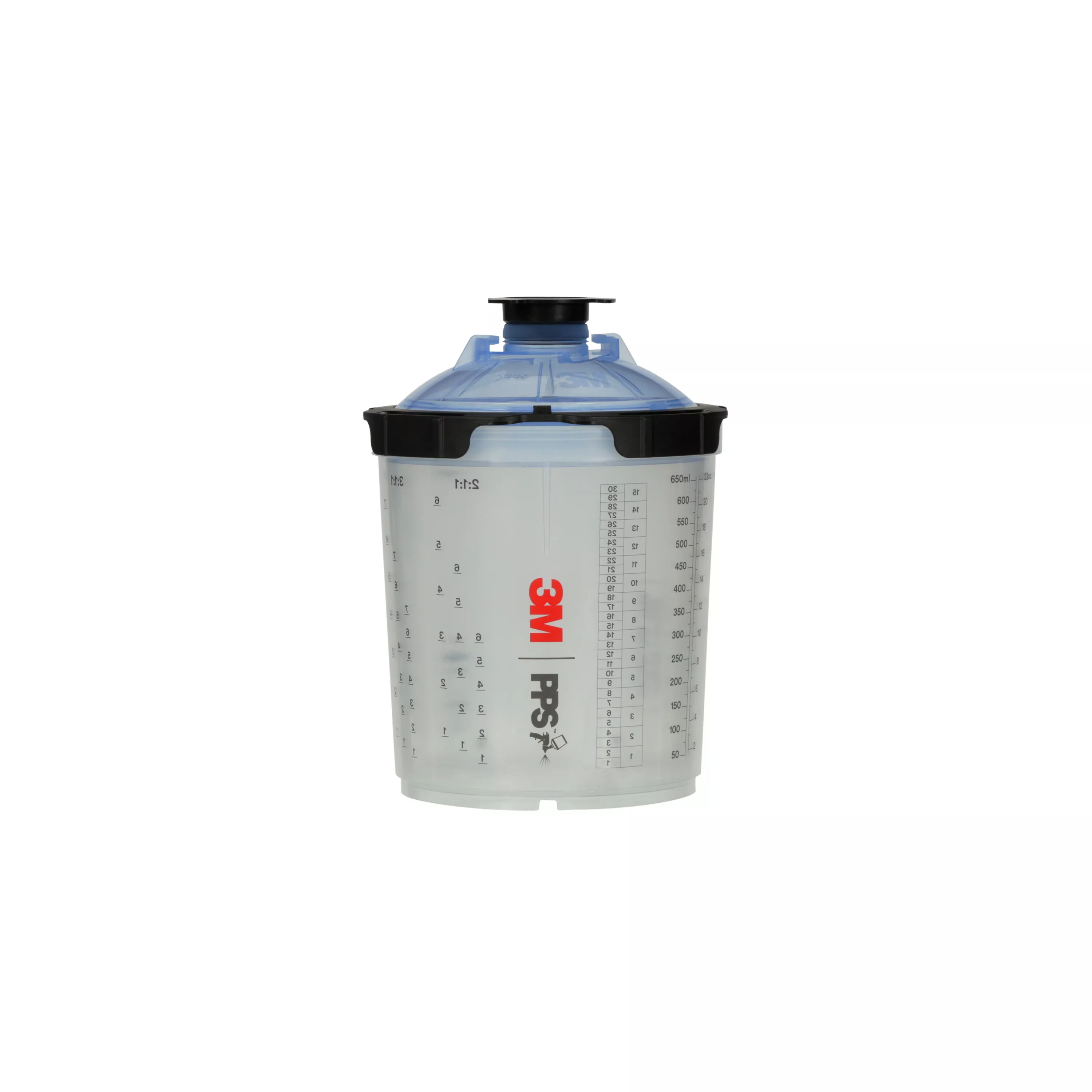3M™ PPS™ Series 2.0 Spray Cup System Kit 26301, Standard (22 fl oz, 650
mL), 125 Micron Filter, 1 Kit/Case