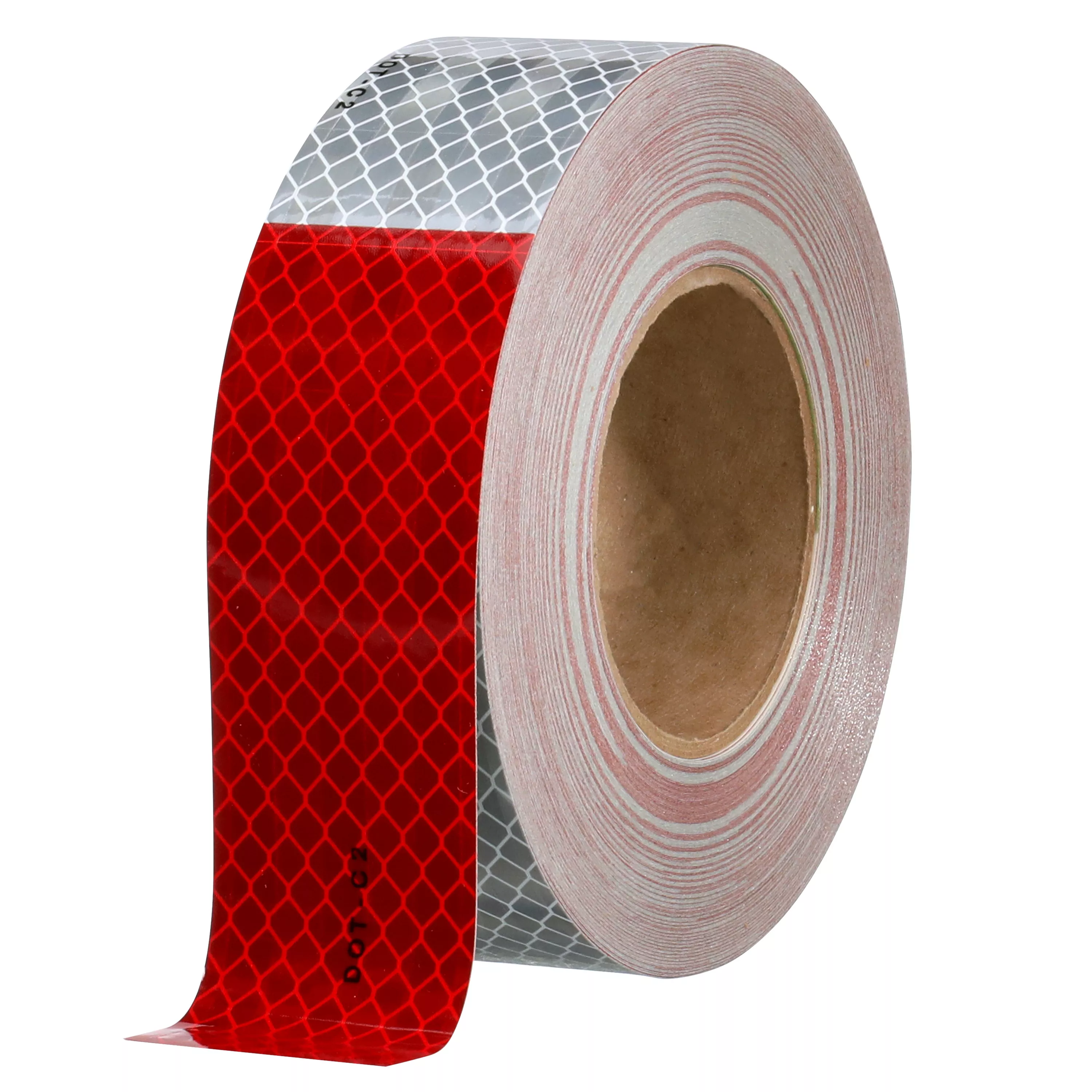 3M™ Flexible Prismatic Conspicuity Markings 913-326, Red/White, DOT, 2
in x 50 yd, kiss-cut every 12 in, 1/Box, 10/Case
