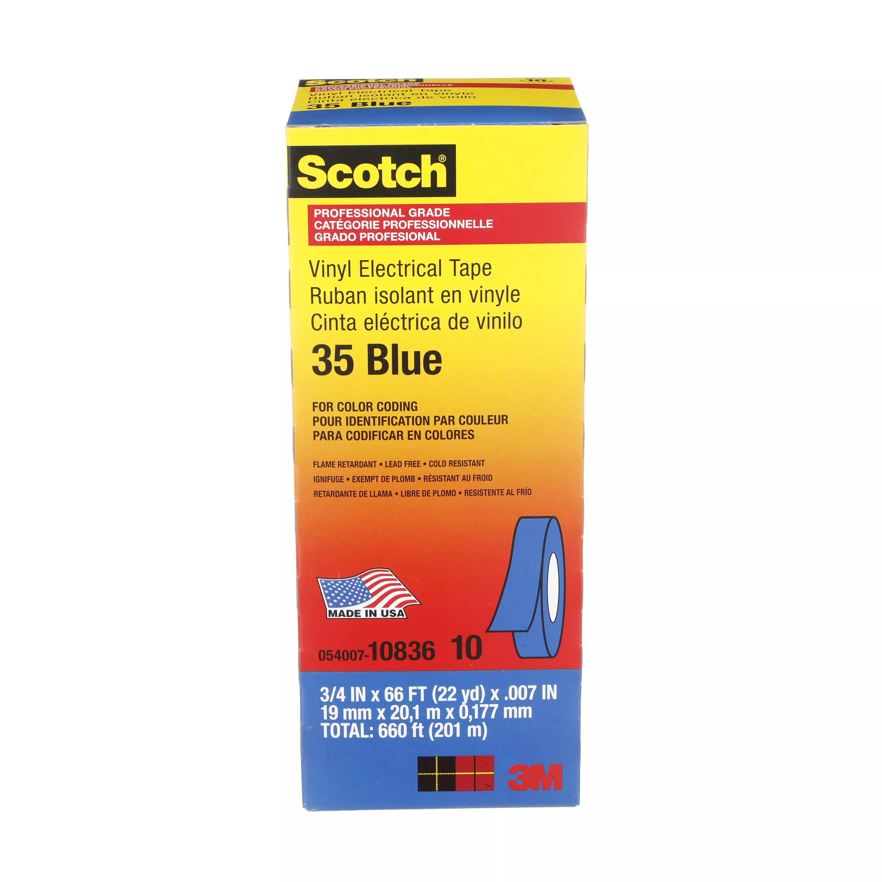 SKU 7000006095 | Scotch® Vinyl Color Coding Electrical Tape 35