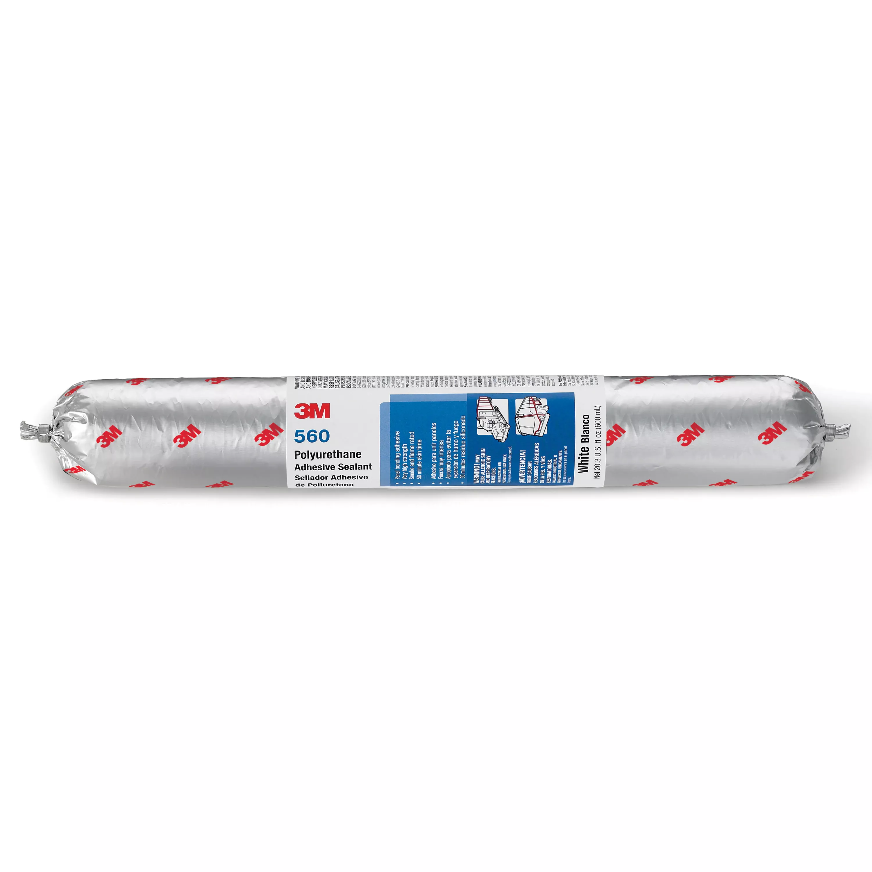 3M™ Polyurethane Adhesive Sealant 560, White, 600 mL Sausage Pack,
12/Case