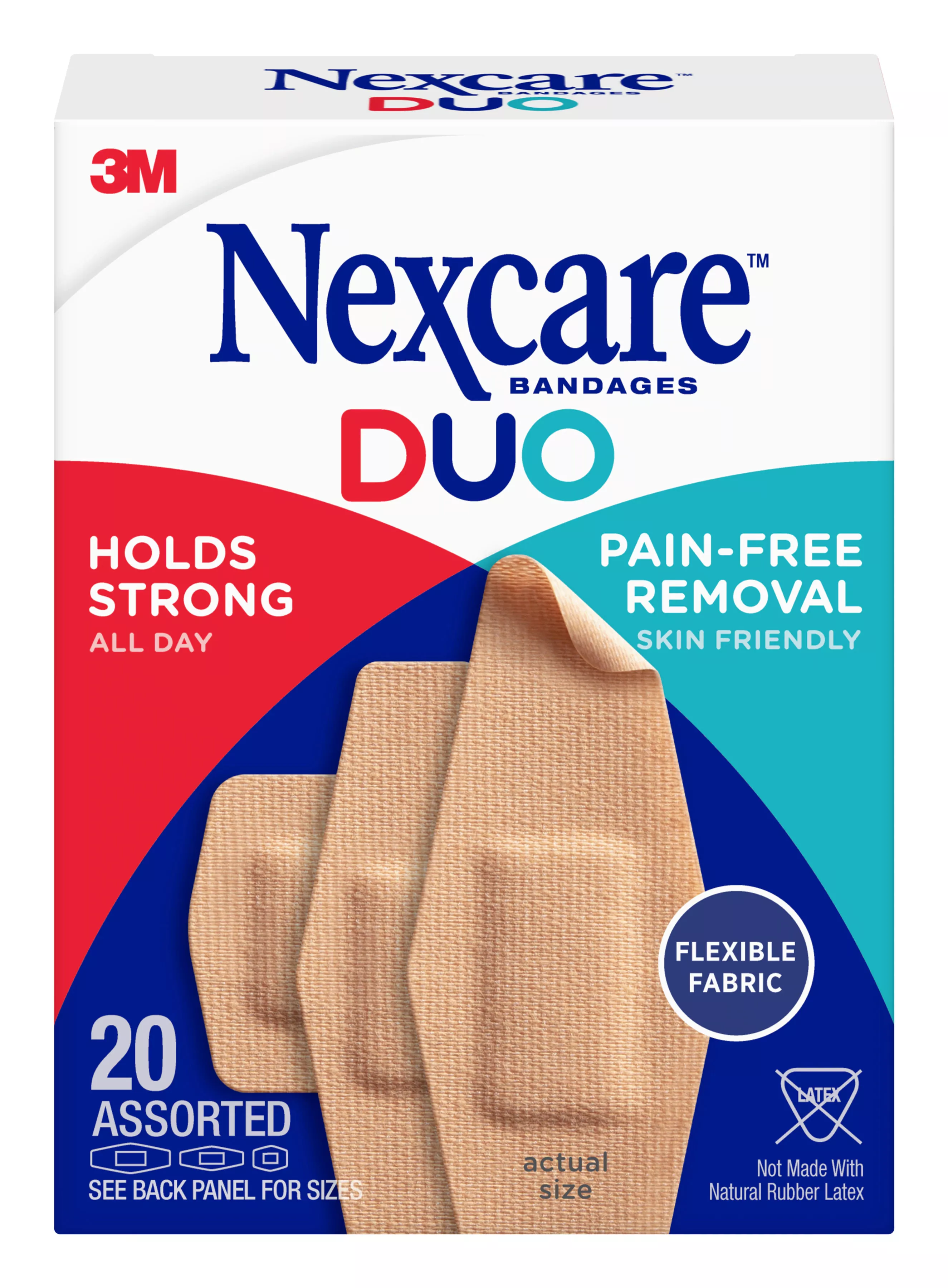 Nexcare™ DUO Bandages DSA-20, Assorted 20 ct