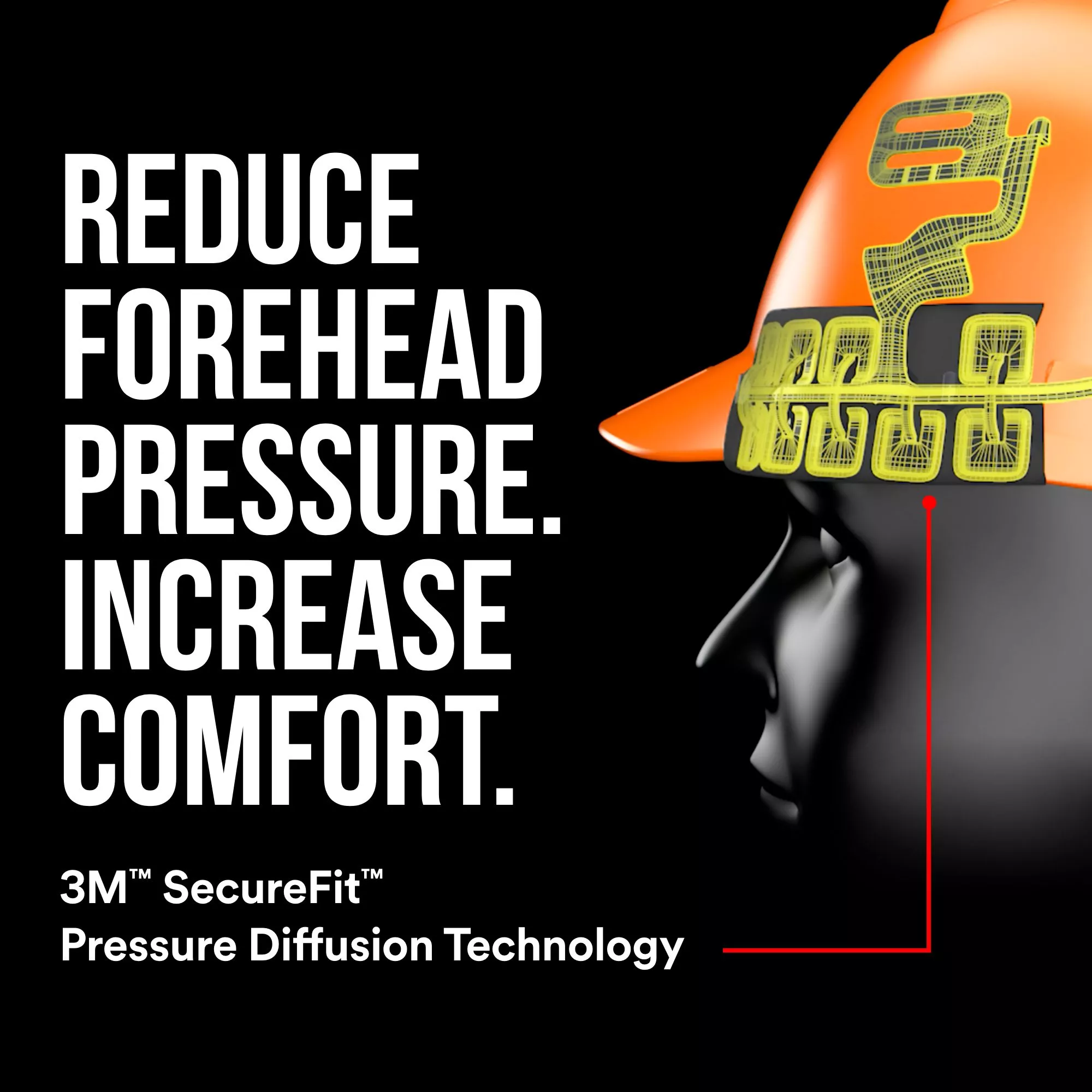 Product Number CHH-FB-R-O6-SL | 3M™ SecureFit™ Full Brim Hard Hat CHH-FB-R-O6-SL