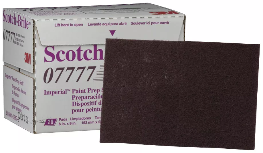 SKU 7000120941 | Scotch-Brite™ Paint Prep Scuff Hand Pad 07777 Maroon