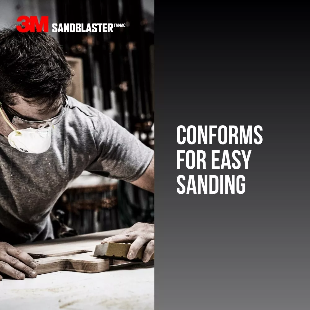 SKU 7100183337 | 3M™ SandBlaster™ DUST CHANNELING Sanding Sponge