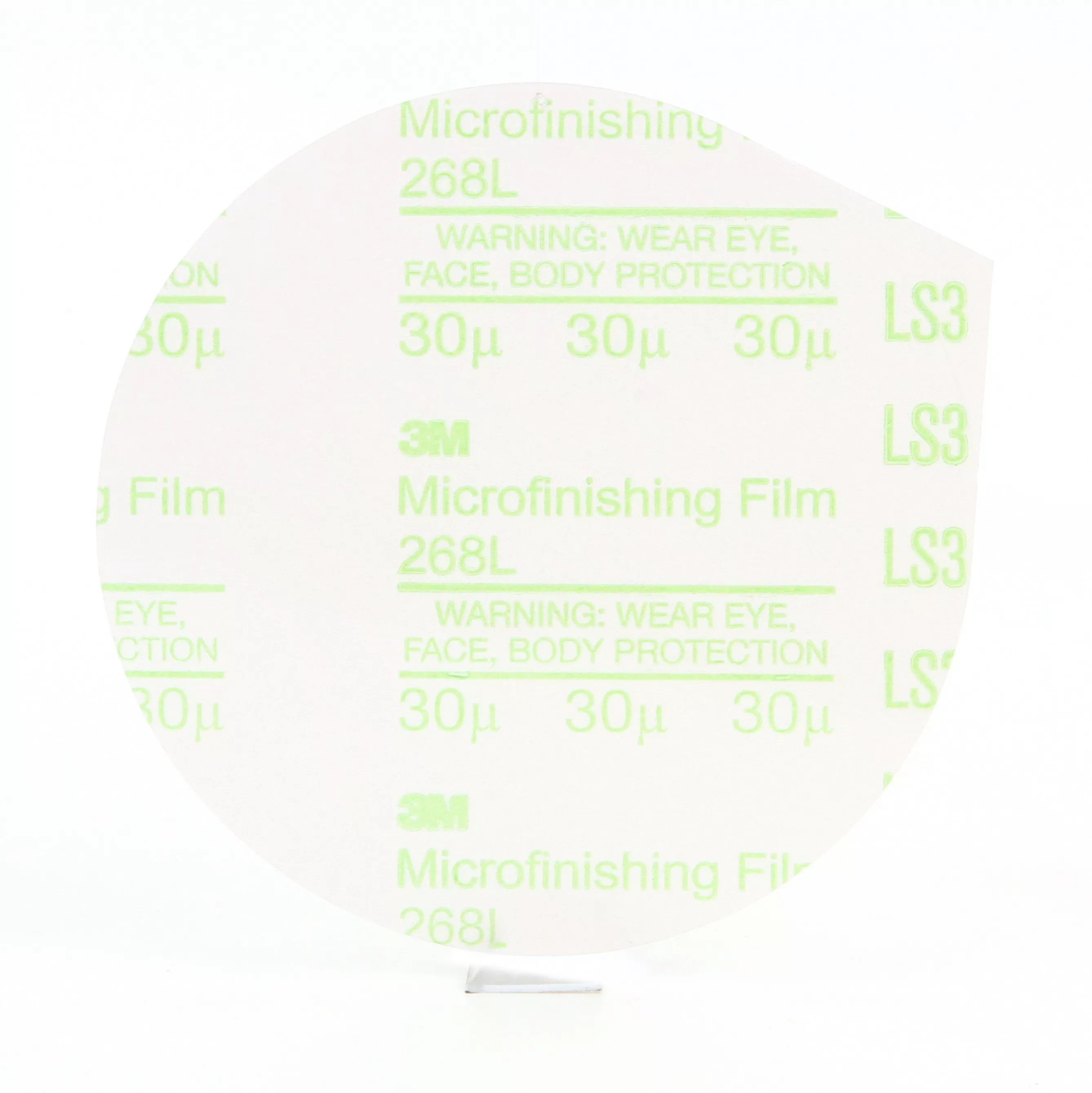 3M™ Microfinishing PSA Film Disc 268L, 30 Mic 3MIL, Type D, 5 in x NH,
Die 500X, 25/Bag, 500 ea/Case